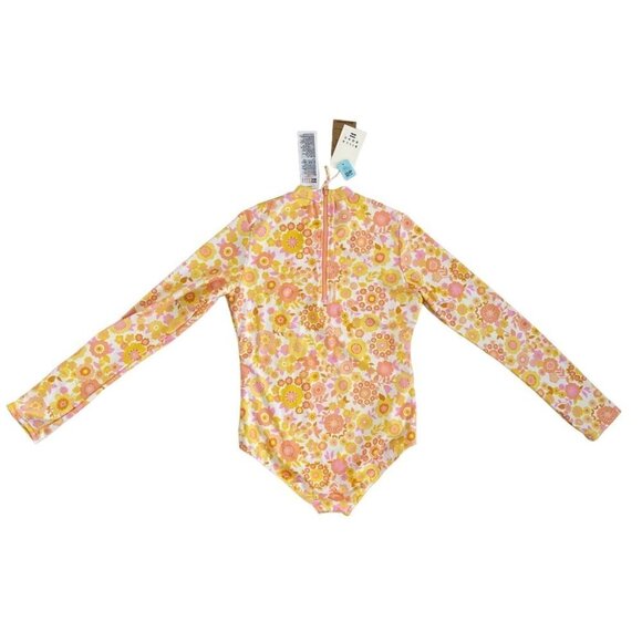 Billabong Girls Swimsuit Sz 14 Wildflower Long Sleeve One Piece UPF 50 Rashguard - Picture 6 of 10